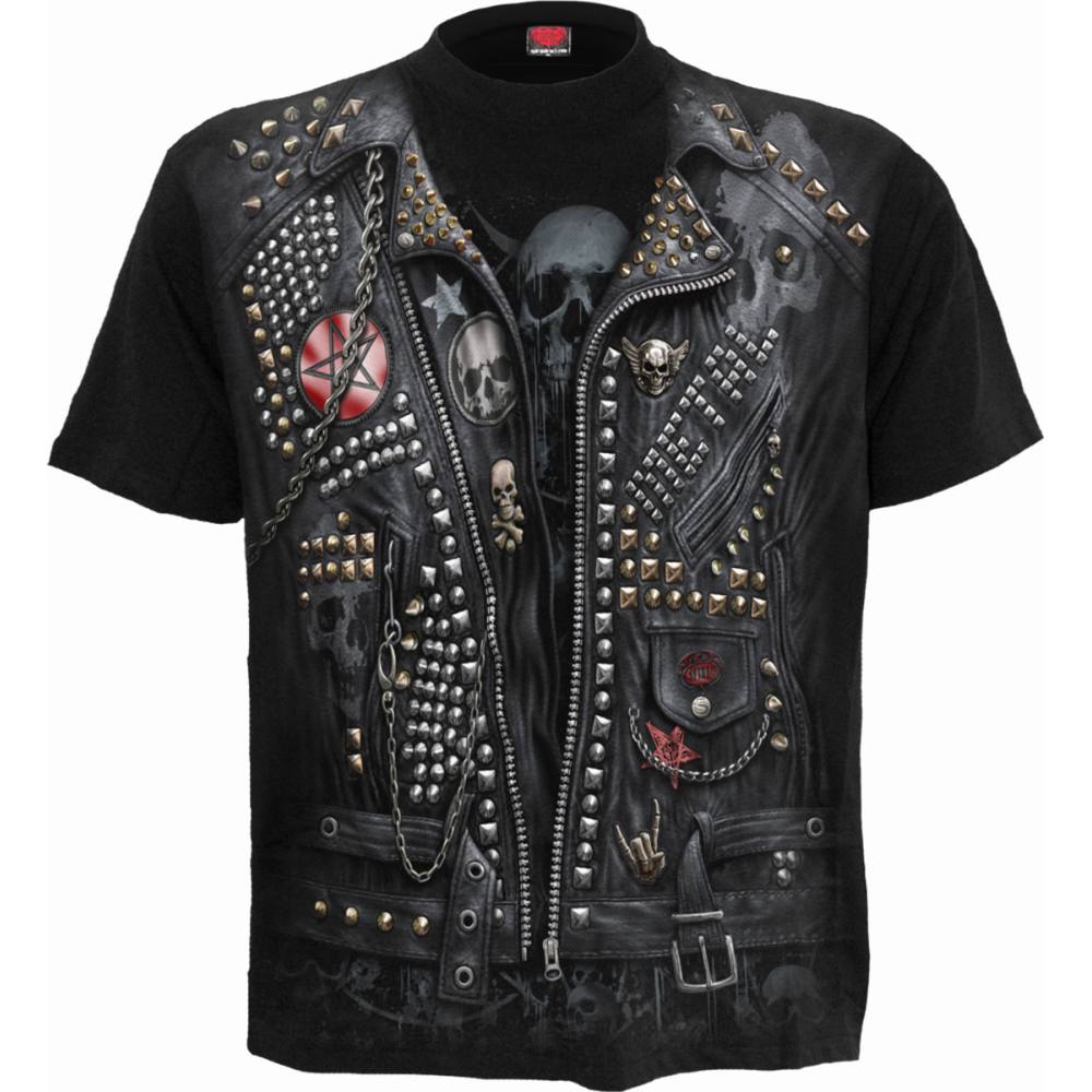Spiral - GOTH METAL Mens Tshirt - Black